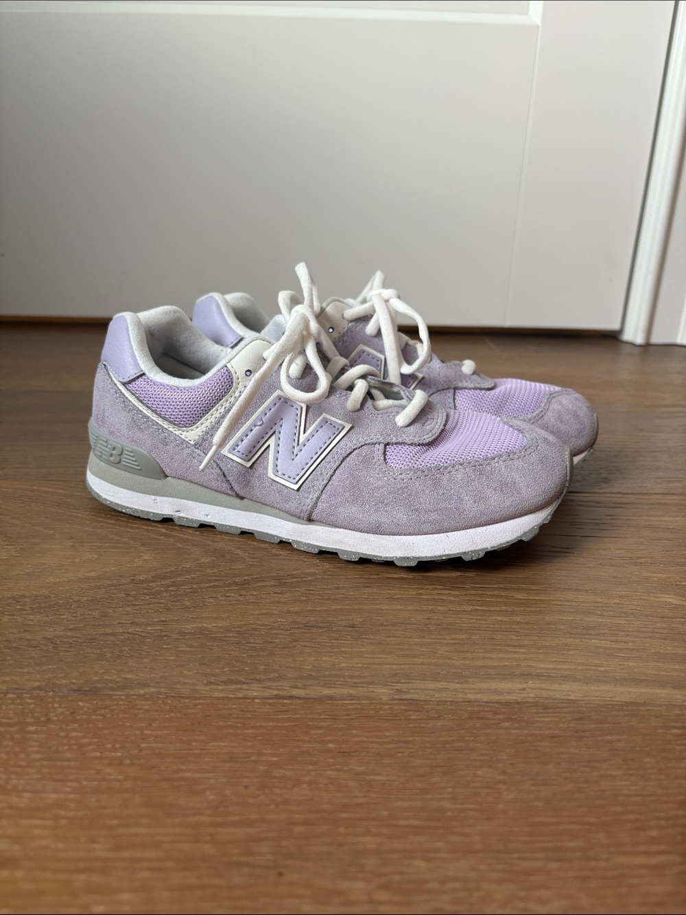 Kids purple new balance 574’s